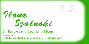 ilona szolnoki business card